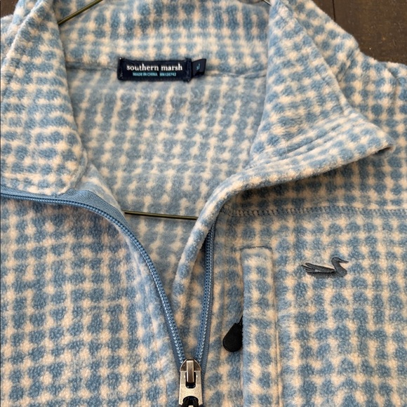 Southern Marsh Light Blue Zip-Up Sweater - Picture 2 of 2